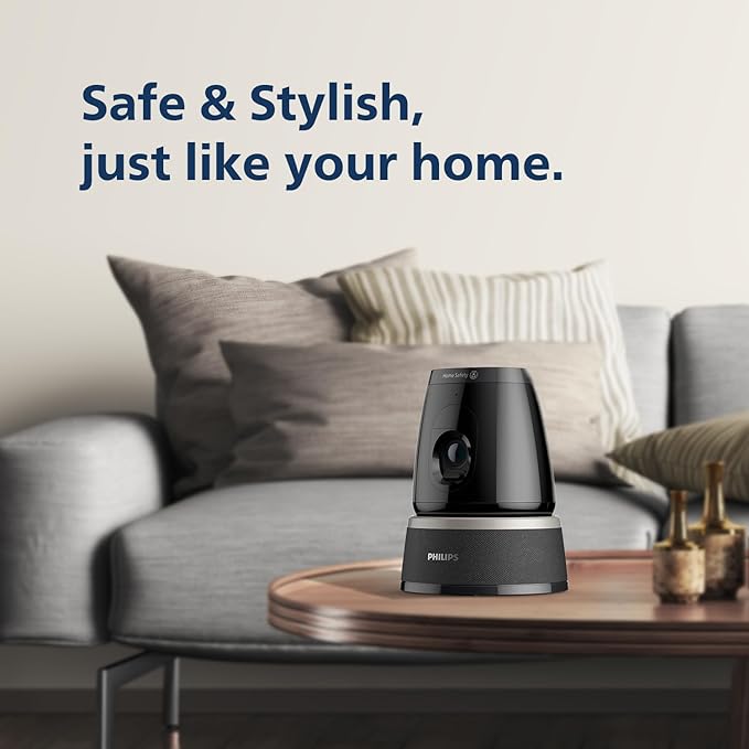 PHILIPS 5000 Series Wi-Fi 360 Degree Camera AI-Enhanced CCTV Camera for Home & Outdoor 2K(3MP) Resolution, Privacy Shutter, Pan Tilt Zoom, 2-Way Talk, DIY Installation HSP5500