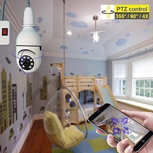 TP-Plus Wi-Fi Camera CCTV Camera 1080p Wireless PTZ Bulb Shape V380 Pro