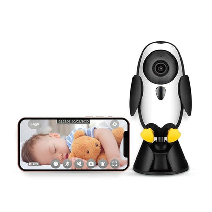 Qubo Baby Cam from Hero Group Baby Monitor 2MP Wi-Fi 1080p Full HD Baby Cry Alert Sleep Monitor Audio & Video Monitor | Mobile App Connectivity | Cloud & SD Card Recording (Black)