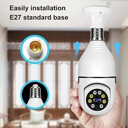 TP-Plus Wi-Fi Camera CCTV Camera 1080p Wireless PTZ Bulb Shape V380 Pro