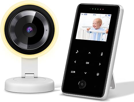 2021 Newest Video Baby Monitor with Camera, Long Range 960ft, Touch Control,Audio and Night Light, Wireless Baby Monitor, Auto Night Vision, Two-Way Talk, VOX Mode