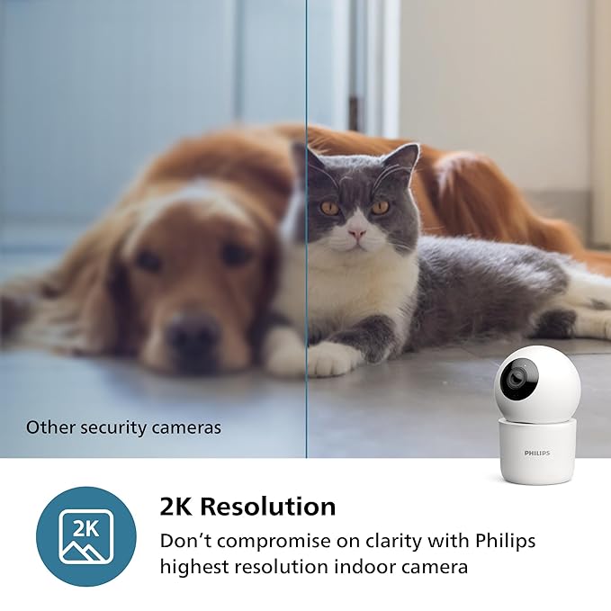 PHILIPS 3MP Wi-Fi Indoor 360 Degree Security Camera