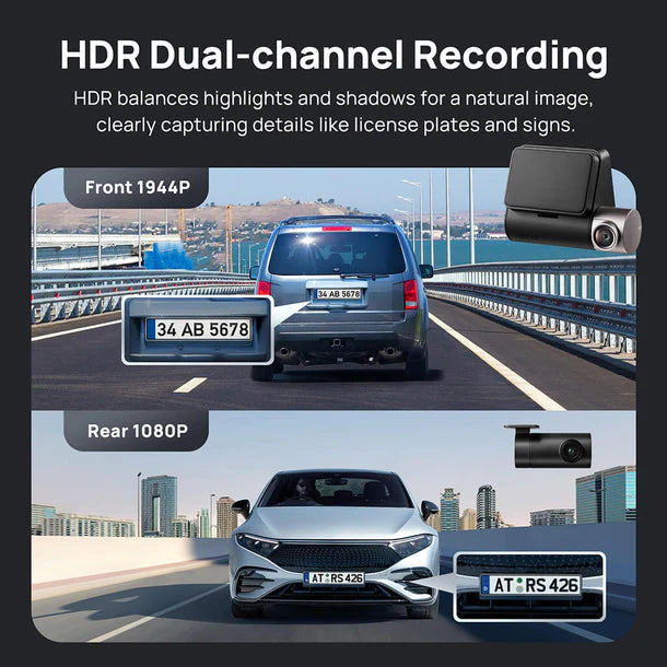 70MAI A510 HDR 3K DUAL DASHCAM